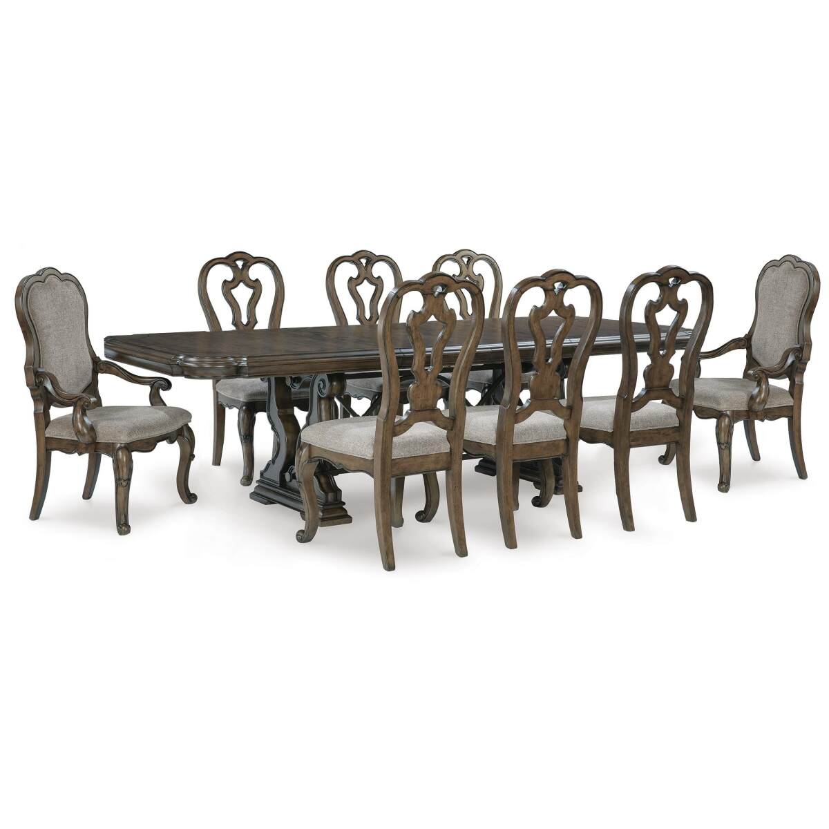 e028d600bed86c5f3881a34300d1cf2b Maylee Dining Table and 8 Chairs - Image 1