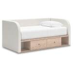 Arloster Twin Upholstered Day Bed with Storage