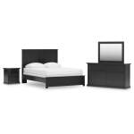 Maribel Queen Panel Bed with Dresser, Mirror and Nightstand