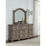Ardenfield Queen Upholstered Sleigh Bed, Dresser and Mirror - Image 8