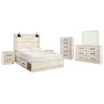 Cambeck Queen Panel Bed with Storage, Dresser, Mirror and 2 Nightstands - Image 3