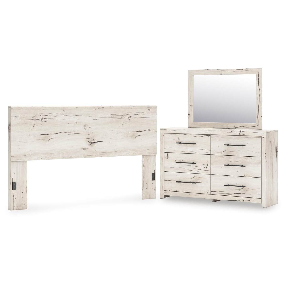 e245ec8a5c38a2cac4b03ddfebc3b3e7 Lawroy King Panel Headboard, Dresser and Mirror - Image 1