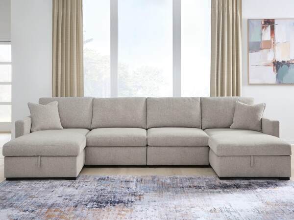 ModMax Luxe 4-Piece Double Storage Chaise Sectional - Image 3