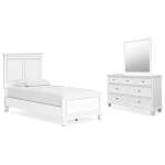 Fortman Twin Panel Bed, Dresser and Mirror