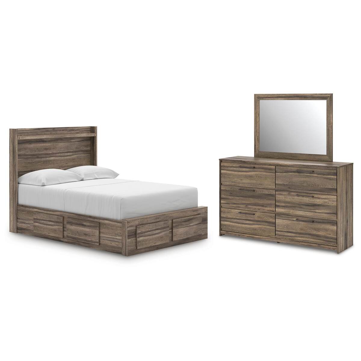e34fa2f7bd55566d8ab46a63a7602d2d Elbrim Full Panel Storage Bed, Dresser and Mirror - Image 1