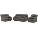 First Base Reclining Sofa, Loveseat and Recliner