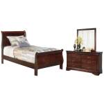 Alisdair Twin Sleigh Bed, Dresser and Mirror