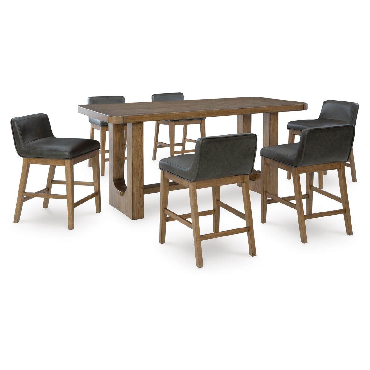 e459c75c5dd3047b26cf421521e3272a Cabalynn Counter Height Dining Table and 6 Barstools - Image 1