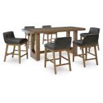 Cabalynn Counter Height Dining Table and 6 Barstools