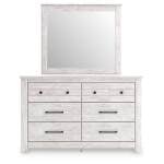 Makidern Queen Panel Bed with Storage, Dresser and Mirror - Image 3