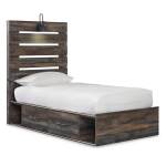 Drystan Twin Panel Bed with 2 Storage Drawers