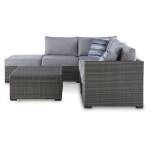 Petal Road Outdoor Loveseat Sectional/Ottoman/Table Set (Set of 4) - Image 5