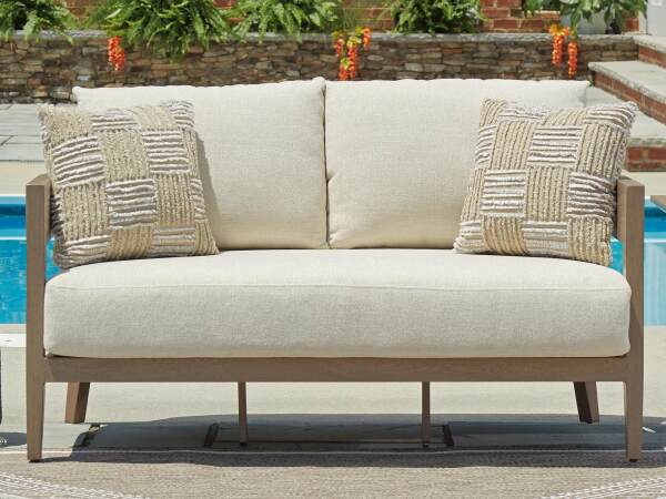 Serene Bay Outdoor Loveseat with Cushion - Image 3