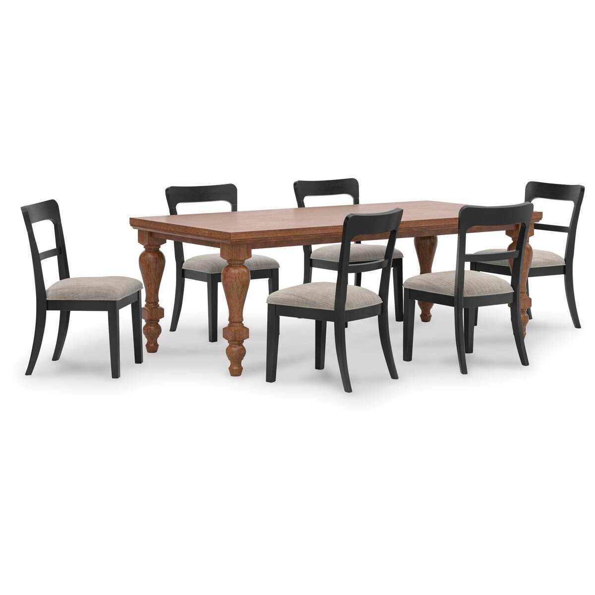 e6fe3969ded6779cf17577df07f984cb Greddinton Dining Table and 6 Chairs - Image 1