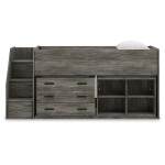 Frandern Twin Loft Bed with Bookcase and Drawer Storage - Image 8
