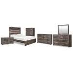 Drystan Queen Panel Bed, 2 Dressers, Mirror, Chest and 2 Nightstands