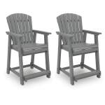 Sanctuary Beach Outdoor Counter Height Bar Stool (Set of 2) - Image 2