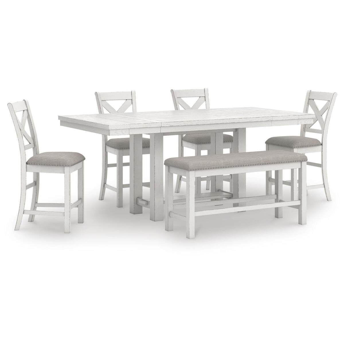 e866f937d2a4310d771b1321890ebb7d Robbinsdale Counter Height Dining Table, 4 Barstools and Bench - Image 1
