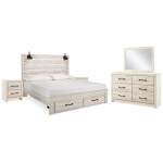 Cambeck King Storage Bed, Dresser, Mirror and 2 Nightstands