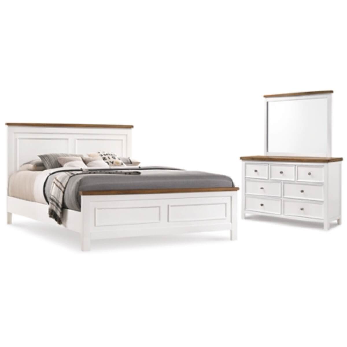 e90d9d3d51597f31a0a2872654abf365 Westconi King Panel Bed, Dresser and Mirror - Image 1