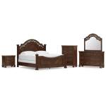 Lavinton King Poster Bed, Dresser, Mirror, Chest and Nightstand