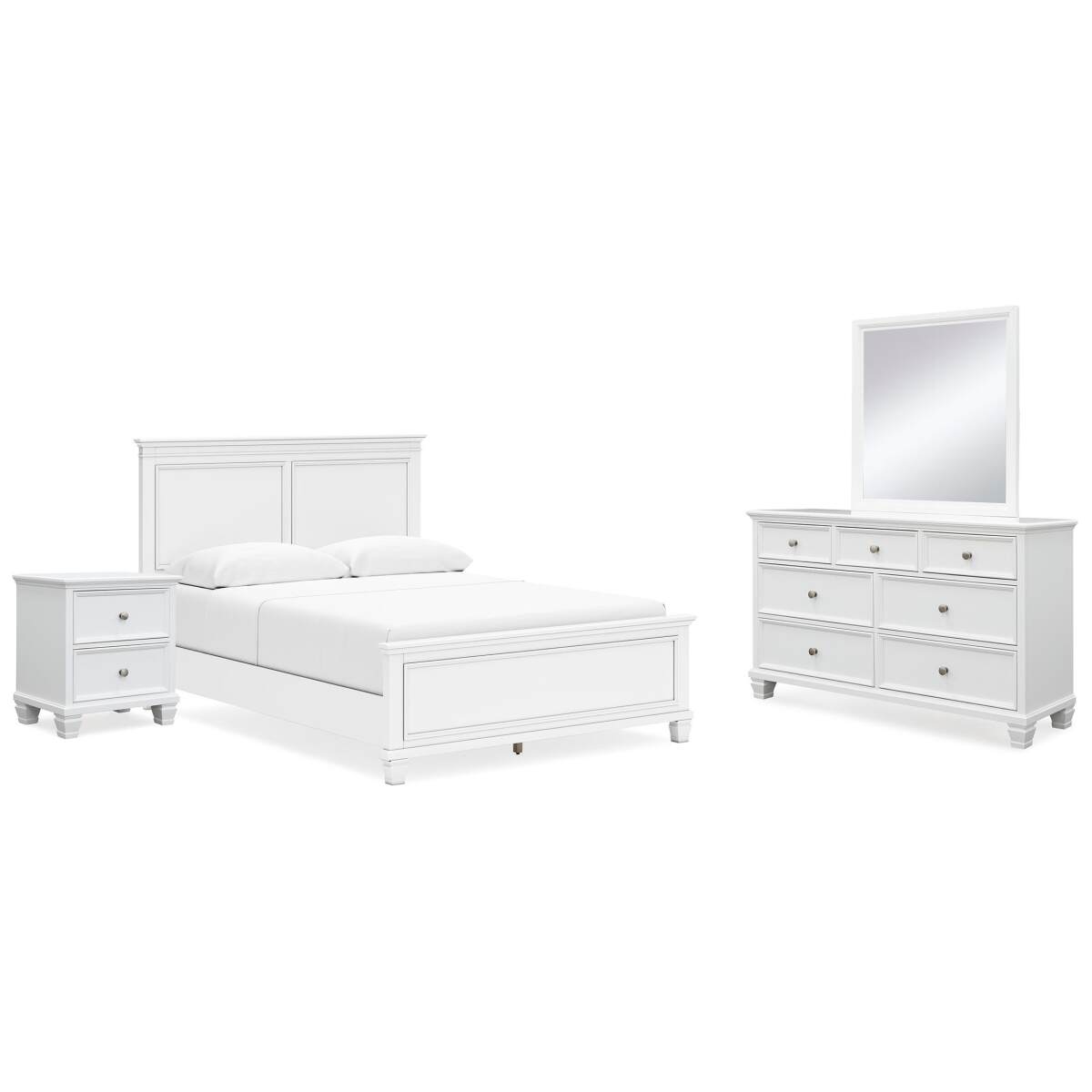 e942cf593d0d78da16e42274b8089b51 Fortman Queen Panel Bed, Dresser, Mirror and Nightstand - Image 1