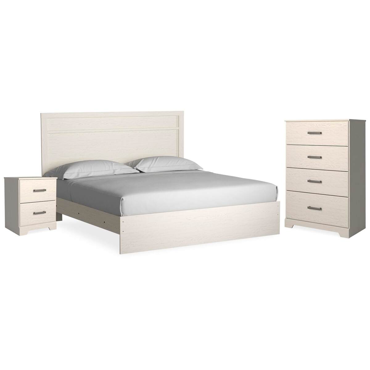 e9ba50798260906b5531d9d9695155f6 Stelsie King Panel Bed, Chest and Nightstand - Image 1