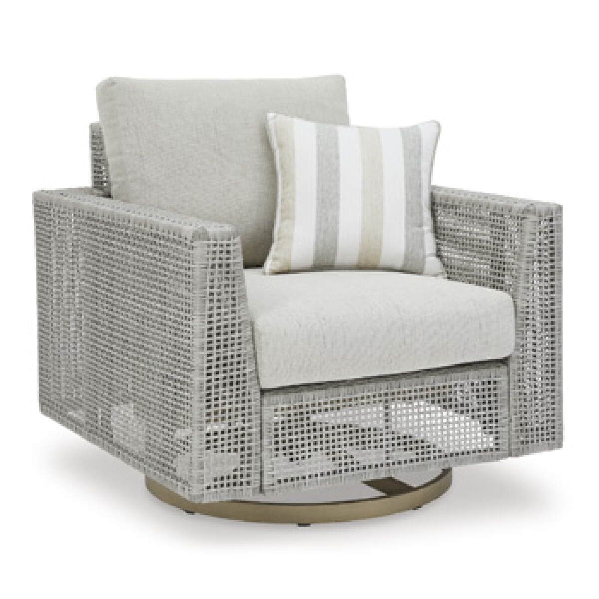 ea887be7c6f9f9f8fcd5f1a613cab554 Seton Creek Outdoor Swivel Lounge with Cushion - Image 1