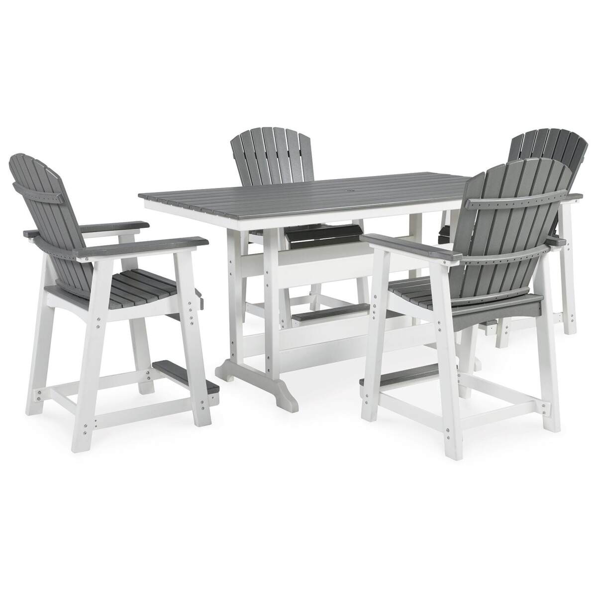 eb44067b92c2dabd613923cc6d11174a Transville Outdoor Counter Height Dining Table with 4 Barstools - Image 1