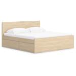 Onita King Panel Platform Bed with 1 Side Storage