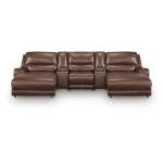 DeepWakes 5-Piece Reclining Sectional with Double Chaise and Storage Consoles