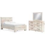 Lawroy Full Panel Bed, Dresser and Mirror