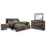 Derekson King Storage Bed, Dresser, Mirror and 2 Nightstands - Image 2