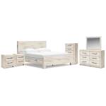 Lawroy King Panel Bed, Dresser, Mirror, Chest and Nightstand - Image 2