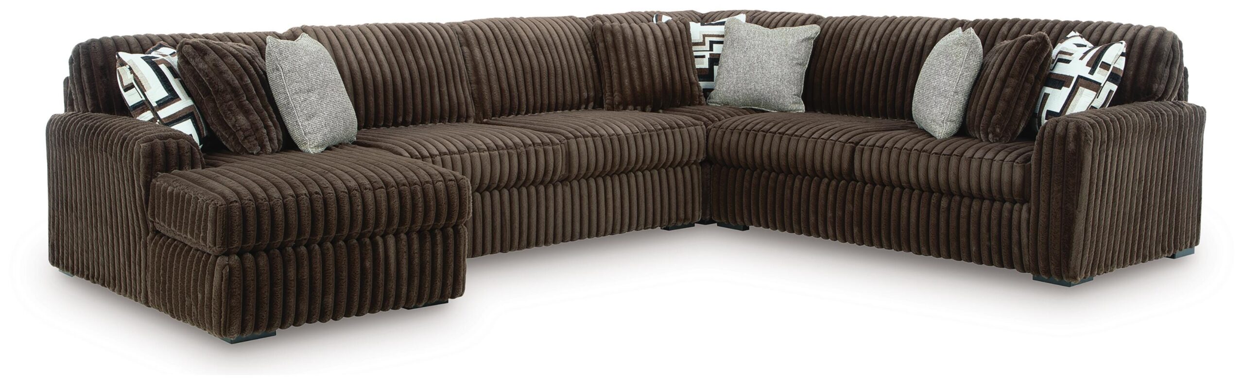 ee232b24917a8ea80349649017f837d2 Midnight-Madness 4-Piece Sectional with Chaise - Image 1