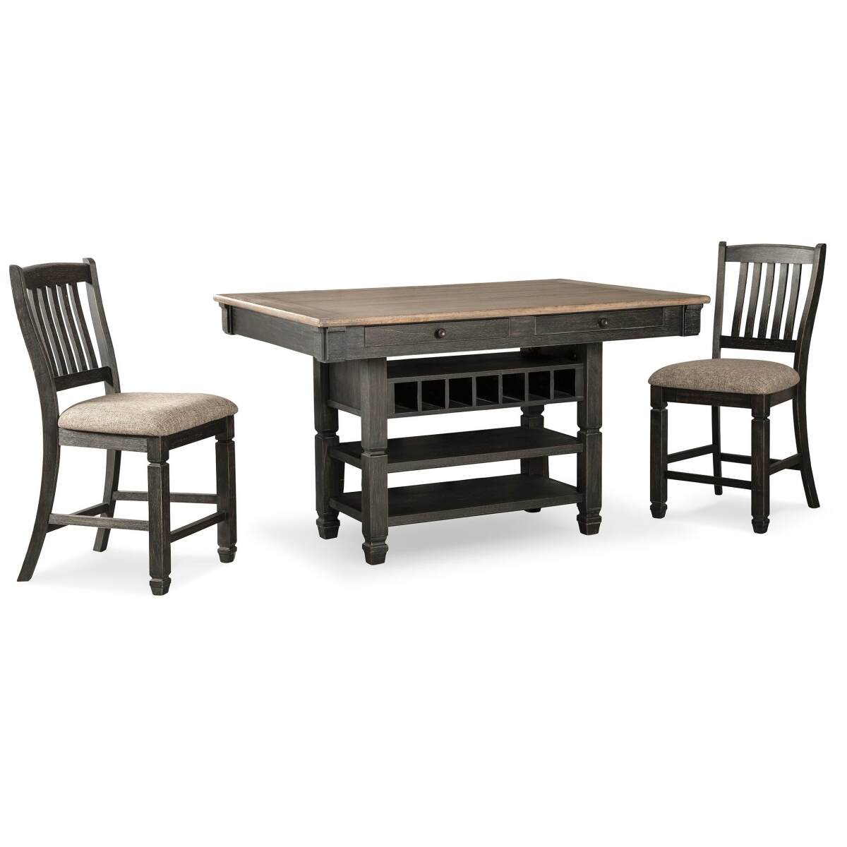 ee40310907a29d5b1d2d18db57779929 Tyler Creek Counter Height Dining Table and 2 Barstools - Image 1