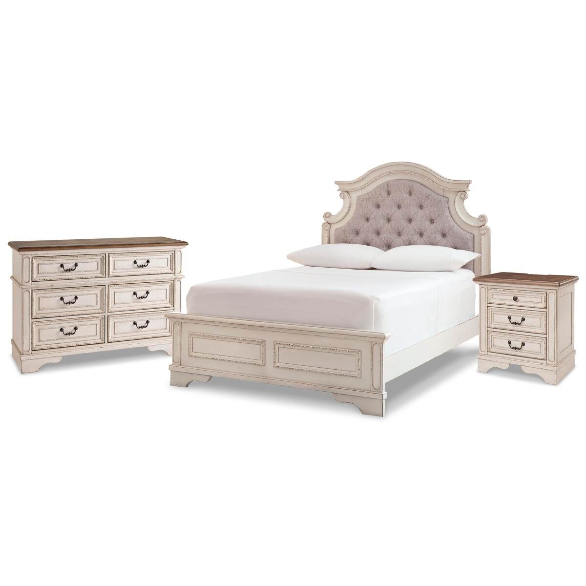 ee41906ad4868395cbad09eea230946f Realyn Full Panel Bed, Dresser and Nightstand - Image 1