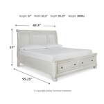 Robbinsdale Queen Sleigh Storage Bed, Dresser and Mirror - Image 9