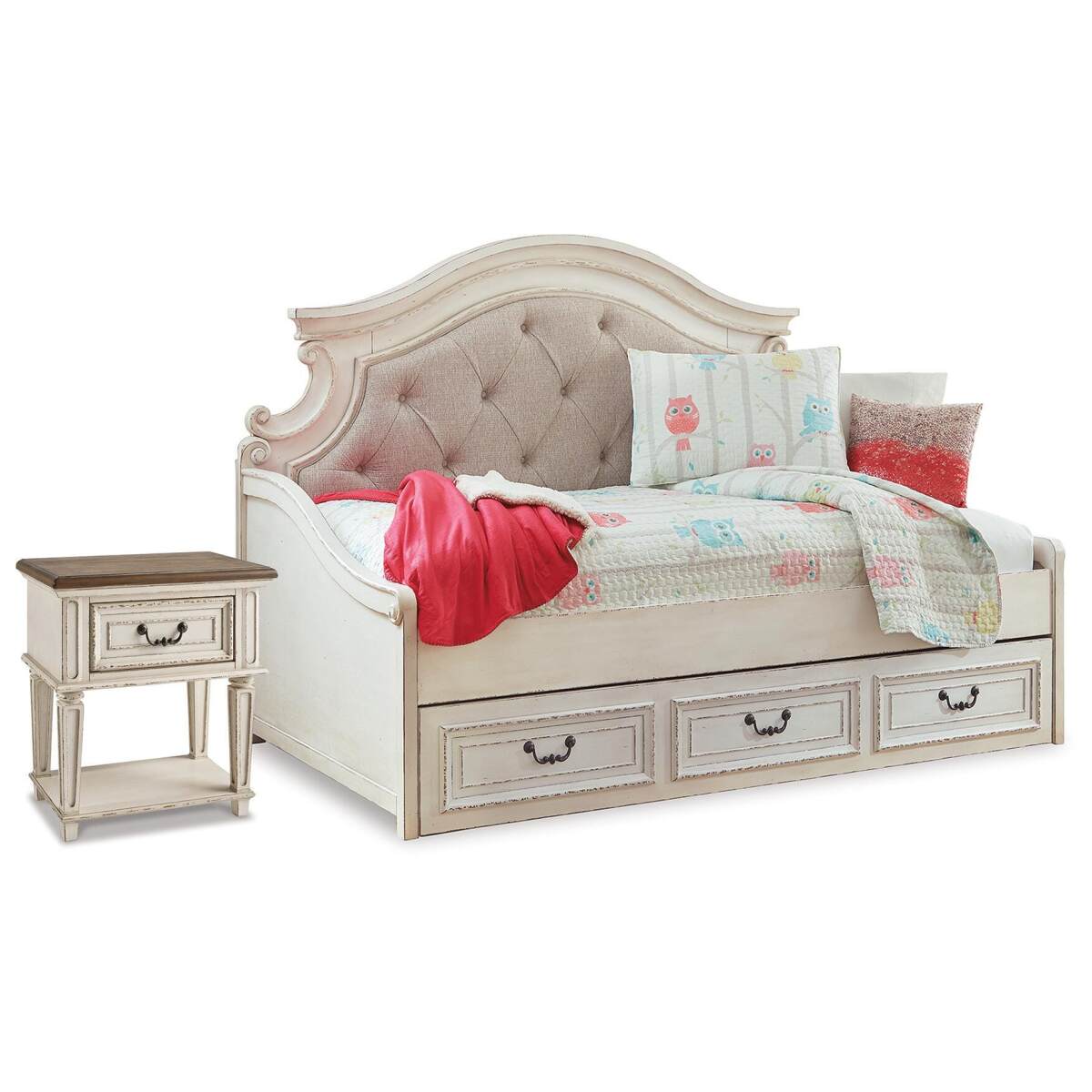efc5172b01e79d75261de218a92c03b3 Realyn Twin Storage Day Bed and Nightstand - Image 1