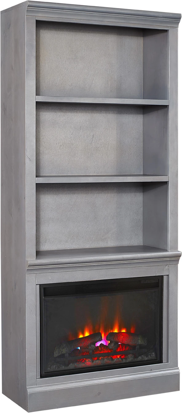 f1260e879f4a72192c94f4c3abed7a62 Churchill 74" Fireplace Display Case DR3472F12-GRY - Image 1