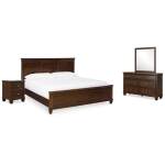 Danabrin King Panel Bed, Dresser, Mirror and Nightstand