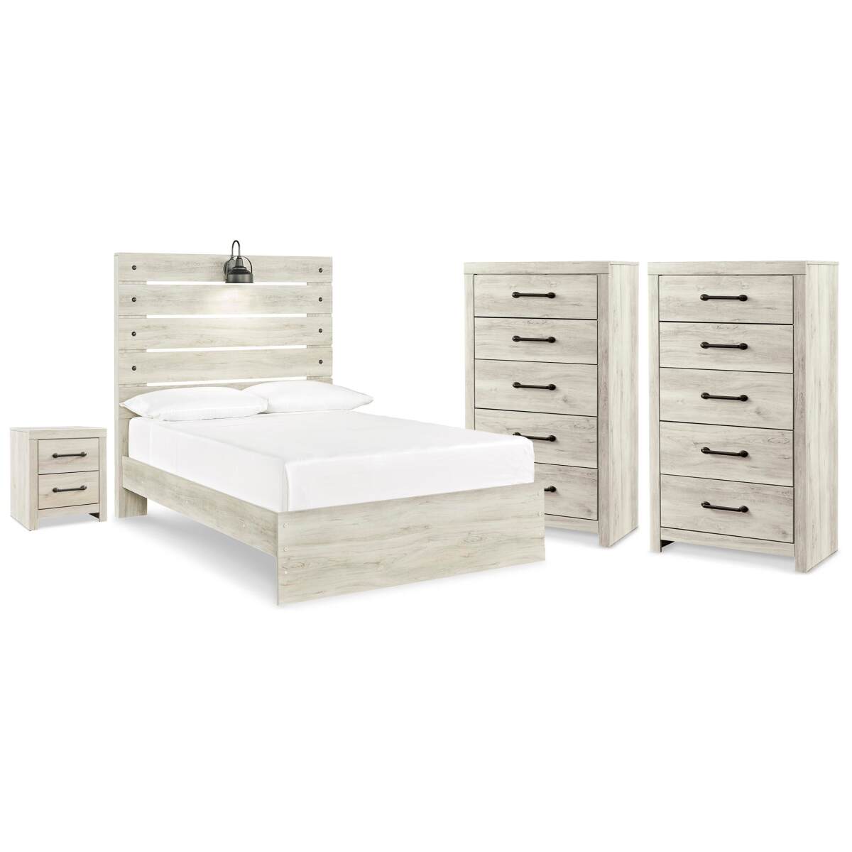 f1bdc10e8b93be9f49f5a1707eaeb511 Cambeck Full Panel Storage Bed, 2 Chests and 1 Nightstand - Image 1