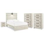 Cambeck Full Panel Storage Bed, 2 Chests and 1 Nightstand