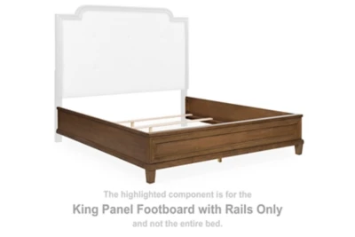 f1ff04adafe3e1fe5f64cb9c60bf4e3b Jorlaina King Panel Footboard with Rails - Image 1