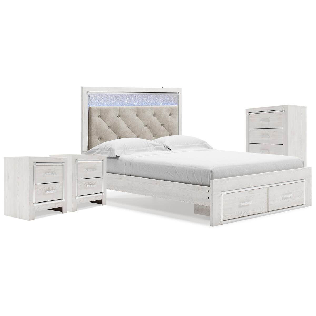 f33bc686934e500d49fba7a5f7acf259 Altyra Queen Storage Bed, Chest and 2 Nightstands - Image 1