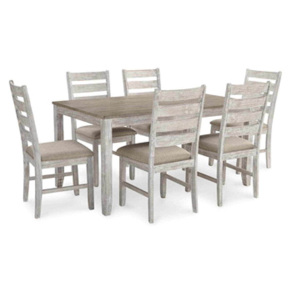 f46a7086a38ef2c9be0fbdba580945cb Skempton Dining Table and Chairs (Set of 7) - Image 1