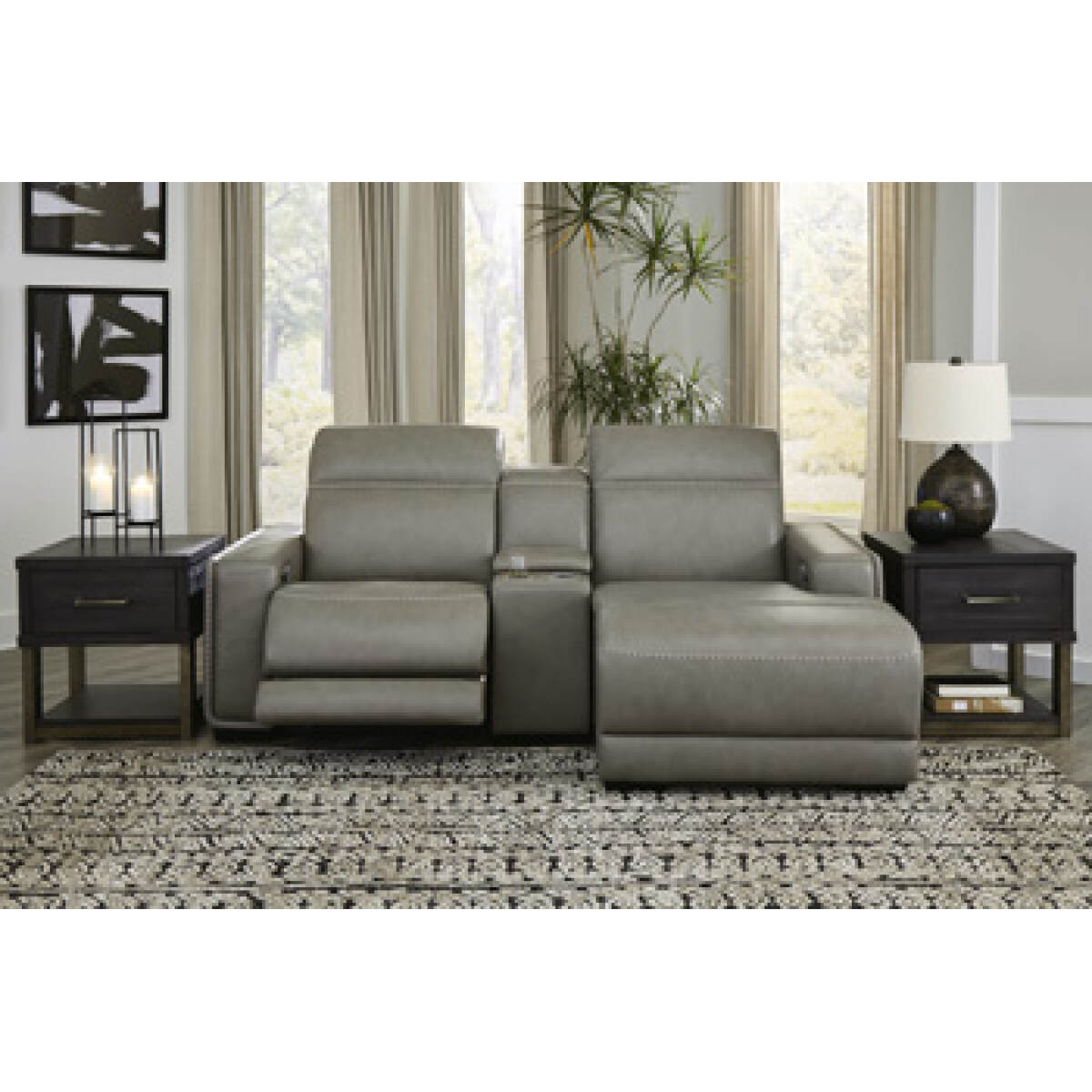 f4b1c17f30cdec1572715d58b9da0ae9 Correze 3-Piece Power Reclining Sectional with Chaise - Image 1