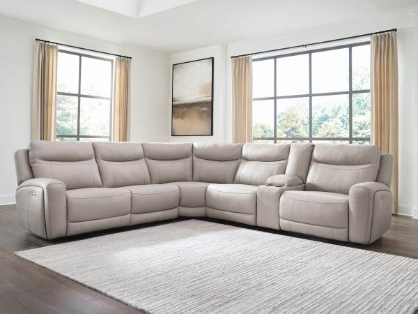 Gravier 6-Piece Power Reclining Sectional with Storage Console - Image 6