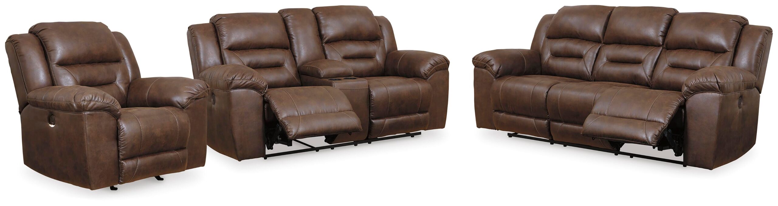 f5a454698ebc7de7e1d8436fefad6fbb Stoneland Power Reclining Sofa, Loveseat and Recliner - Image 1