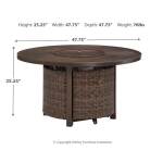 Paradise Trail Outdoor Fire Pit Table with 4 Lounge Chairs - Image 9